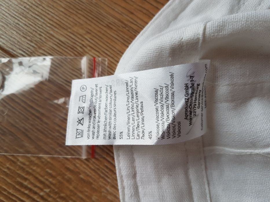 48 4XL Aniston Casual spodnie lniane viskoza szwedy białe lato