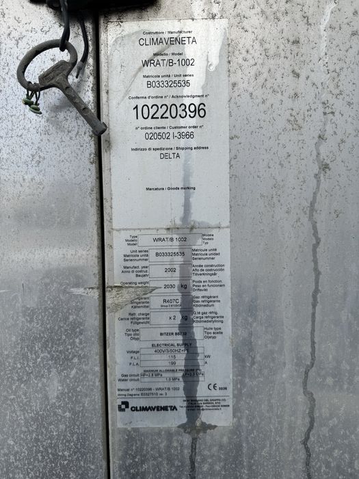 Chiller Industrial Climaveneta