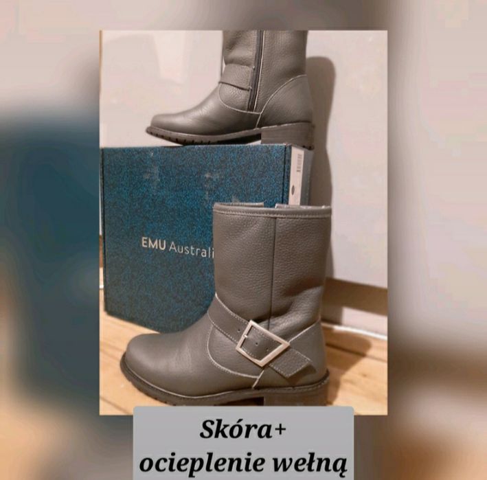 Buty Emu/Skóra/Welna/Roz 38