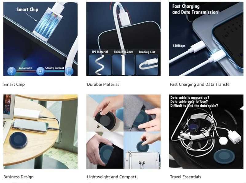 Kit de Adaptadores de Carregamento para Telemóveis
