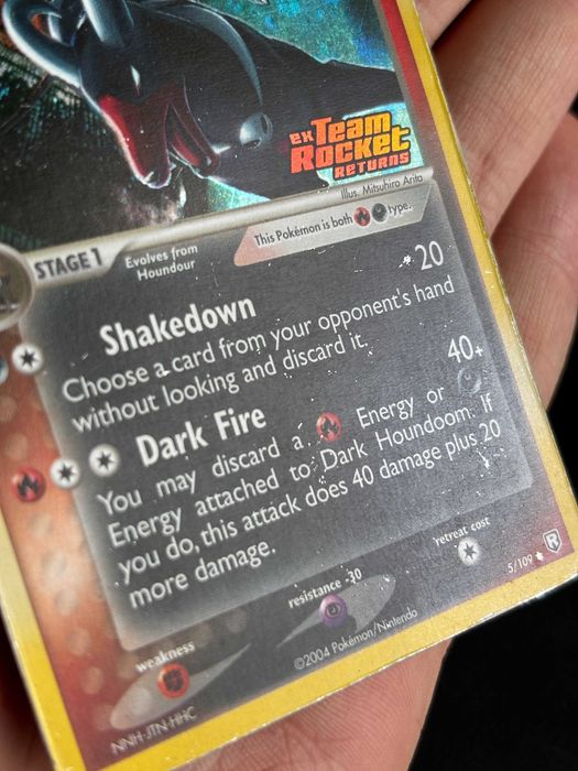 Karta Pokemon - Dark Houndoom (TRR 5) - Reverse Holo Stamp