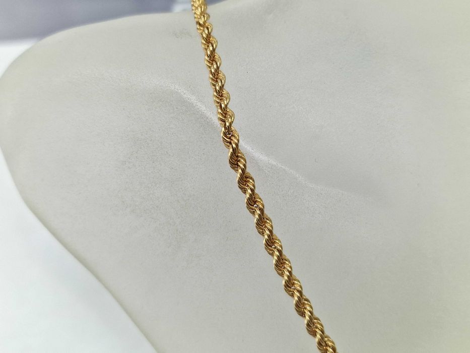 Złoty łańcuszek damski/ 585/ 4.96 gram/ 45cm/ żółte złoto/ skrętka