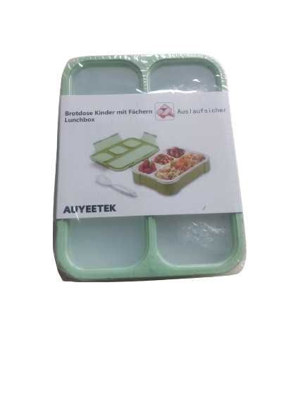 Pudełko na lunch Auyeetek z 4 przegródkami, 1000 ml, zielone