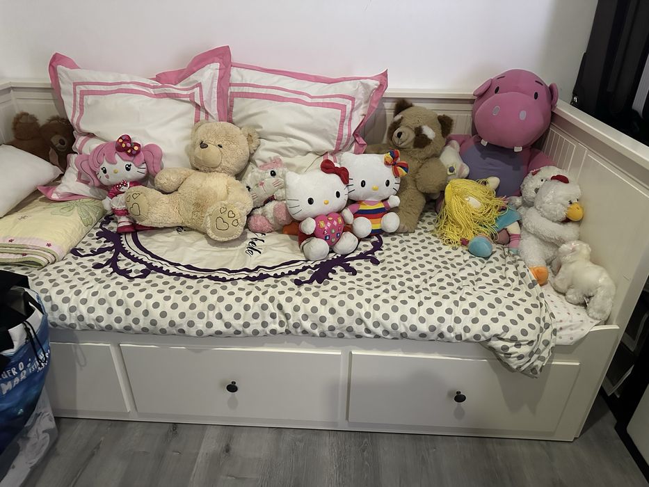 Cama dupla extensível branca