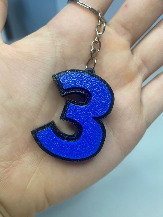 Brelok z numerem 0–99 | Dwukolorowy