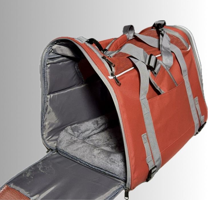 Сумка-переноска 2-в-1 для котів та собак до 10 кг + м'який лежак. Нова