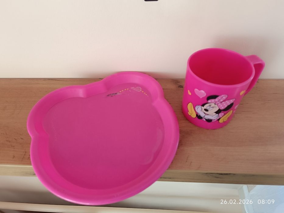Zestaw kubek i talerzyk Minnie Mouse
