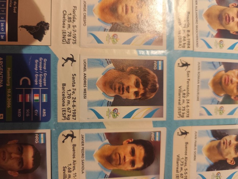 Caderneta Panini FIFA World Cup Alemanha 2006 – 100% COMPLETA – Messi & Ronaldo 1º Mundial