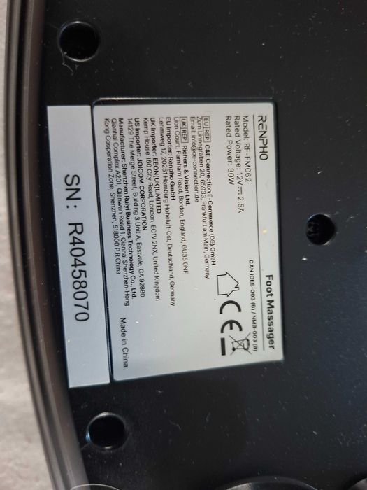 Renpho Elektryczny Ogrzewany Masażer Stóp Shiatsu RF-FM062