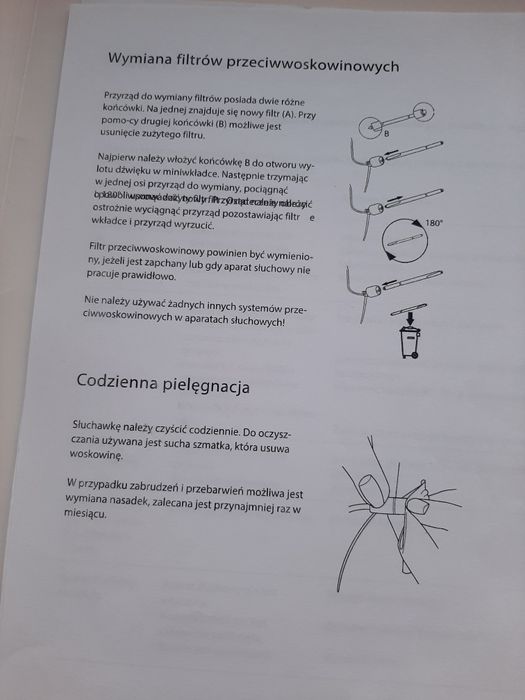 Aparat słuchowy Kind na lewe ucho używany z bateriami