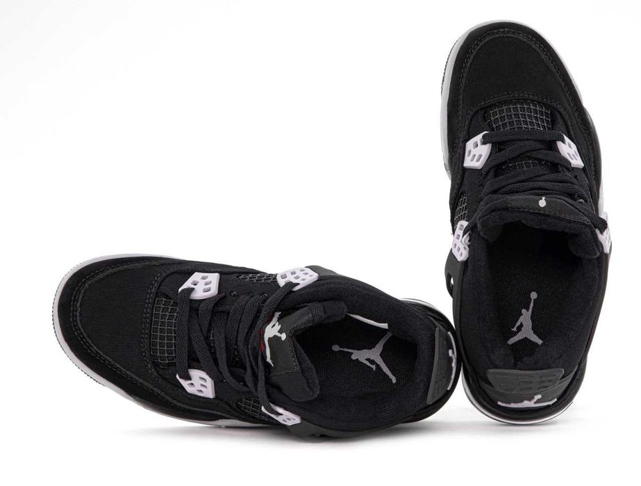 Женские кроссовки Nike Air Jordan 4 "Black/Grey" Размеры 36-40