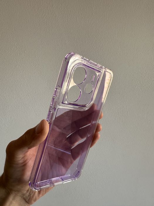 Etui Matrix fioletowe + SZKŁO DO XIAOMI REDMI NOTE 14 4G