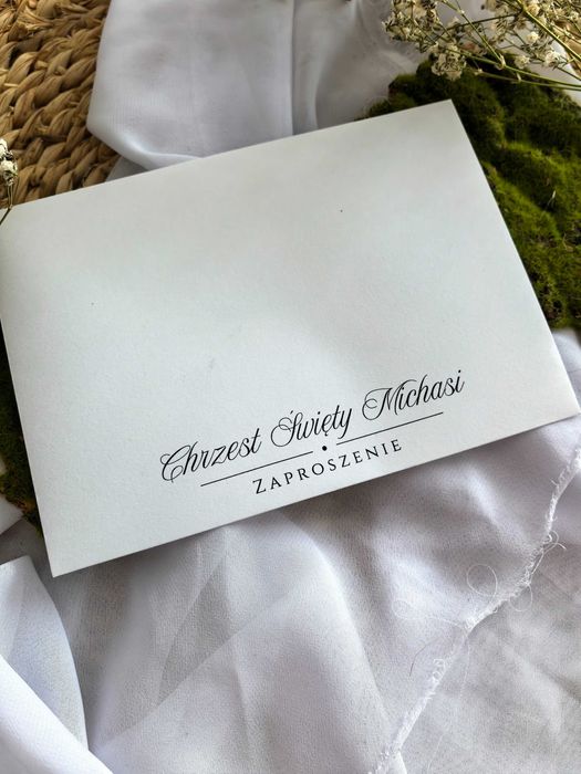 Tłoczone zaproszenia na chrzest/ komunię