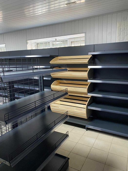 Стелажі, холодильники, прикасові стійки, кавомодулі в магазин