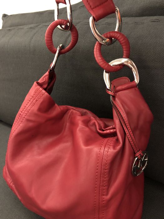 Mala em couro vermelho, Michael Kors