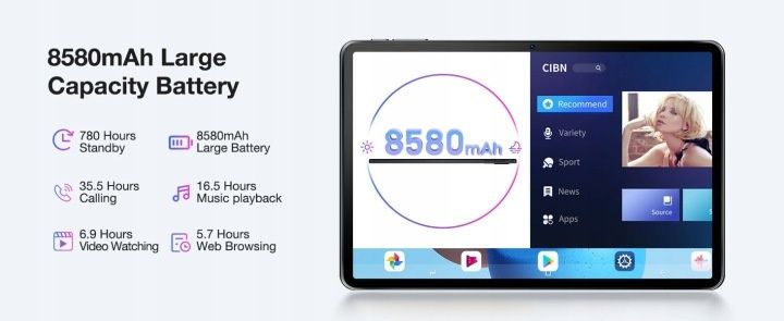 DOOGEE T30SE Tablet 4G LTE SIM Android 14 11" 2.4K 8580mAh 9GB/128GB WIFI