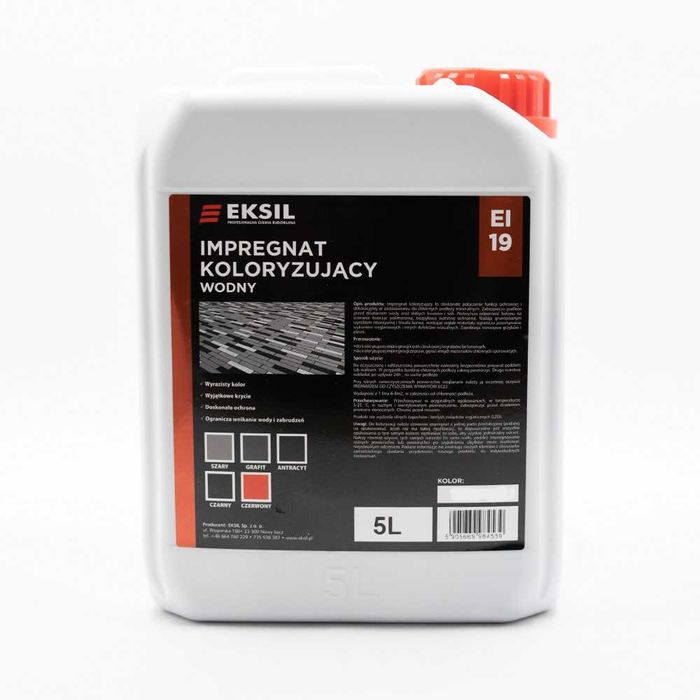 IMPREGNAT KOLORYZUJĄCY 5L grafit antracyt szary czerwony czarny biały
