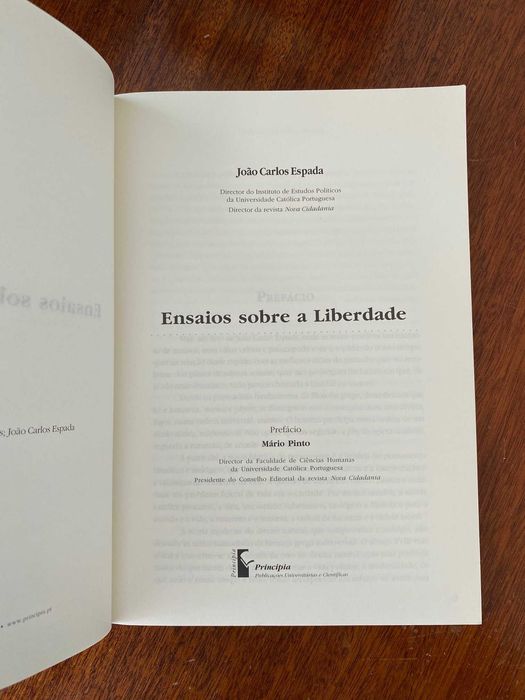 Ensaios Sobre a Liberdade - João Carlos Espada
