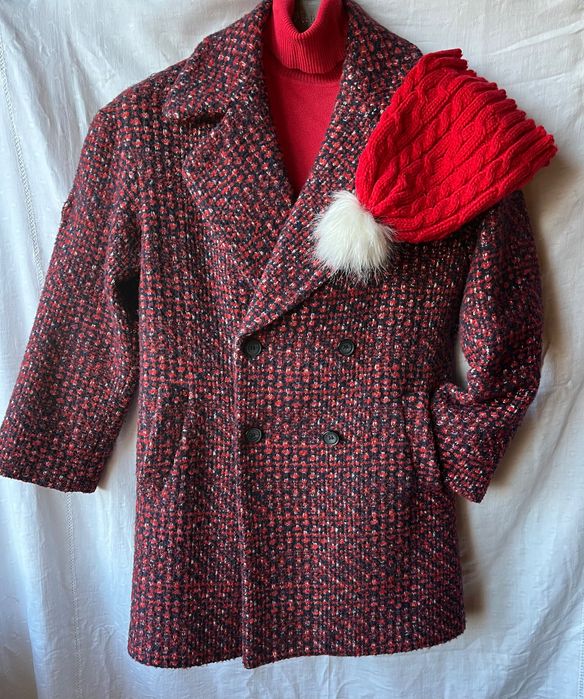 Wełniana marynarka granatowo-czerwona Zaraza Basic M