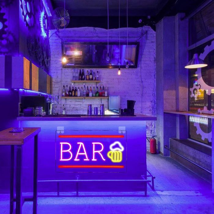 Reclame Luminoso Decorativo com Iluminação LED Néon em Base de Acrílico - Carregado por USB - Diferentes Frases e Temas