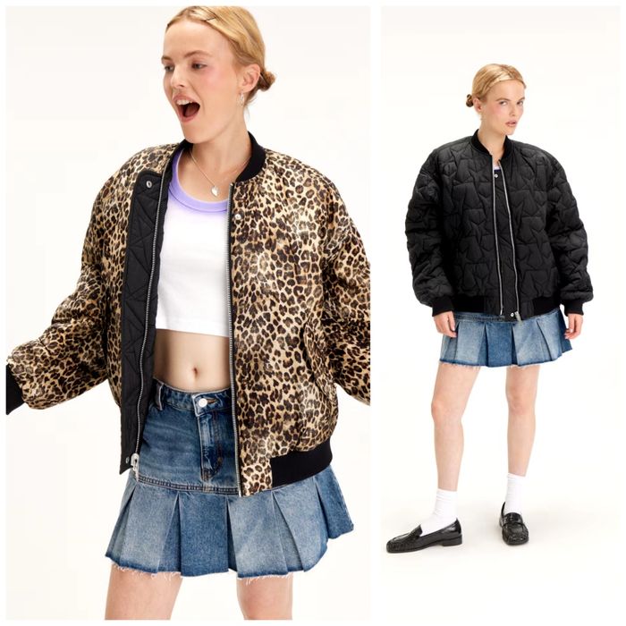 Бомбер куртка жіночий H&M Монкі M-L, L-ХЛ