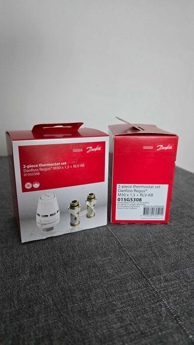 Zestaw termostatyczny Danfoss z głowicą Regus prosty 015G5308