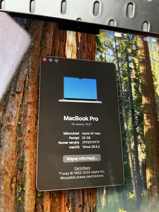 Macbook pro 16 M1 MAX 32GB RAM 1TB 32-core GPU