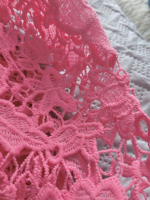 Neonowa różowa bluzka z gipiury,  L, Club L