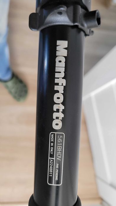 Manfrotto 561bhdv fluid video monopod z głowicą.