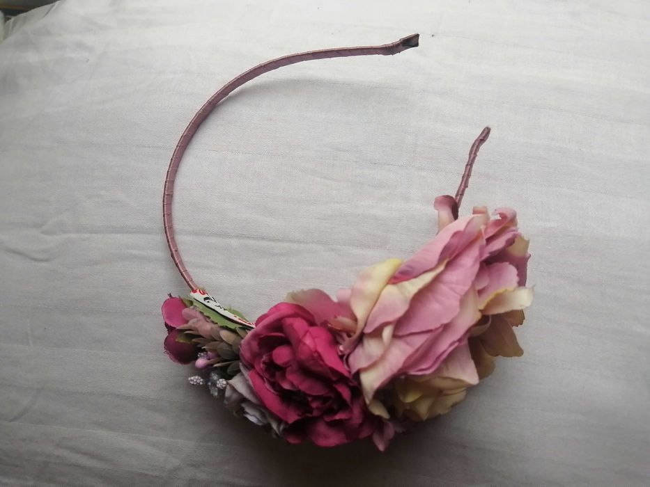 Обруч ободок з квітами вінок на голову прикраси для волосся