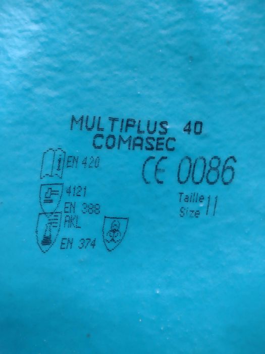 Rękawice odporne chem, Multiplus 40 rozm.11, komplet 10 par.