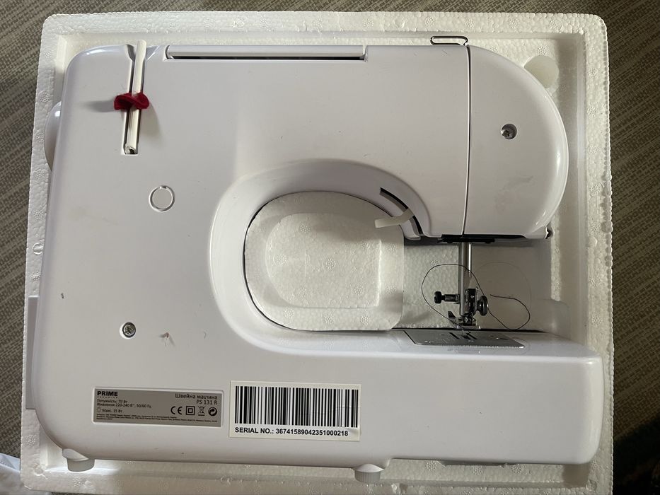 Новая швейная машинка PRIME PS131 R (ОВЕРЛОК, НЕ ПОЛЬЗОВАЛАСЬ)