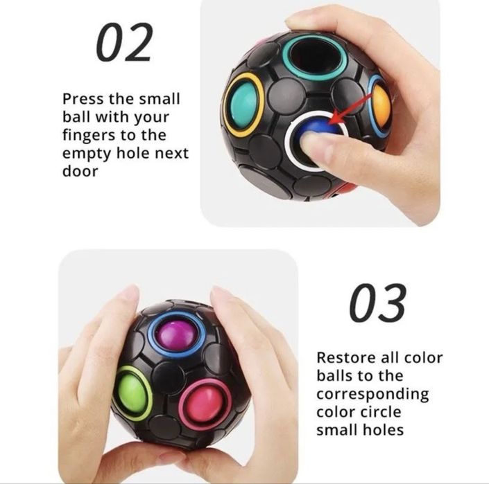 Magic Rainbow Ball – Puzzle Fidget Anti-Stress