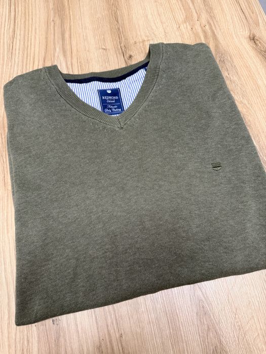 Oliwkowy sweter męski XXL