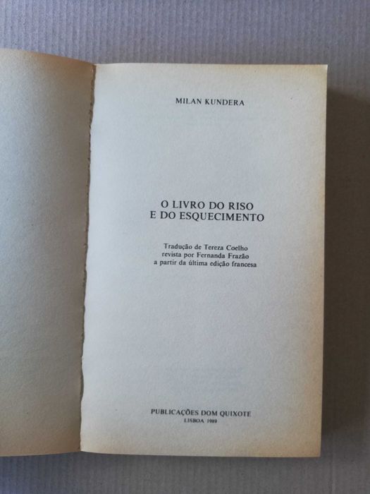 O livro do riso e do esquecimento - Milan Kundera