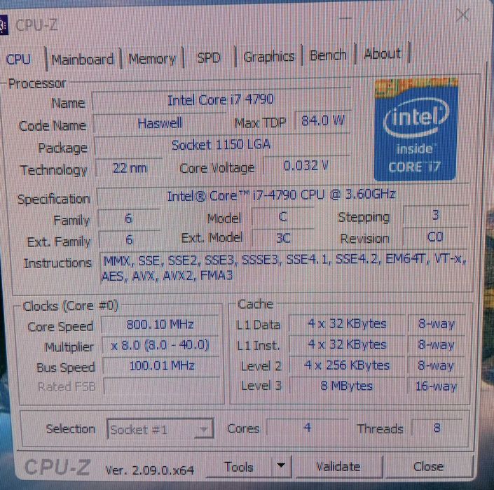 CPU intel i7 4790