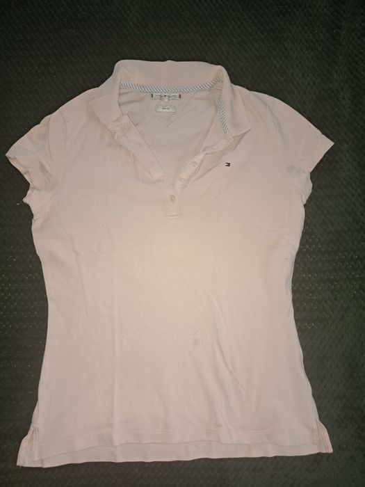 Tommy hilfiger bluzka polo roz.L pudrowy róż