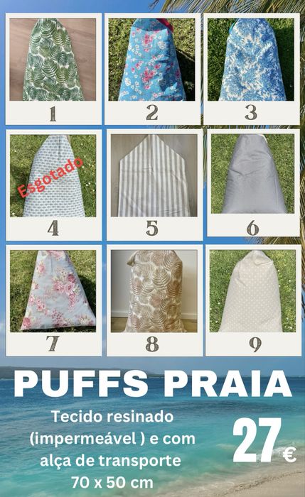 Almofadas de praia (puffs)