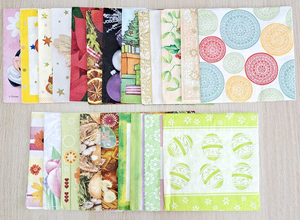 Serwetki do decoupage - zestaw 21 szt.
