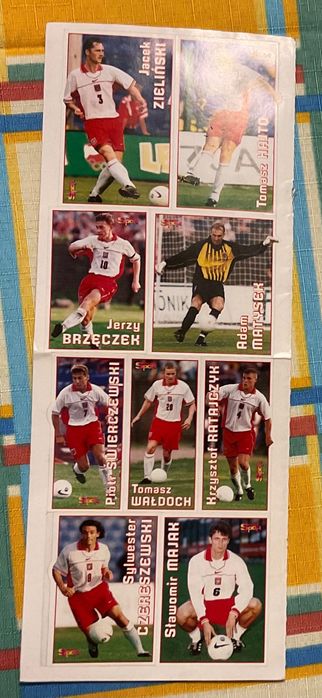 10 naklejek z Polskimi piłkarzami z kolekcji Bravo Sport