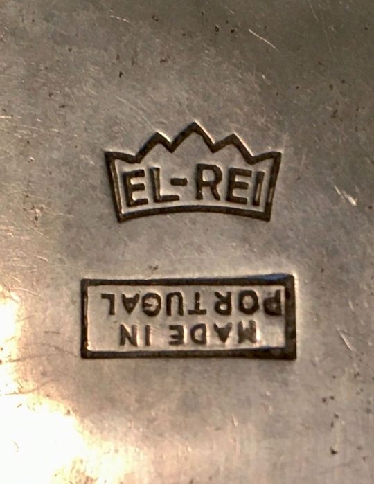 CAIXA ESTANHO - antiga - marca El-Rei - 7,3x4,5x2,4 cm/s