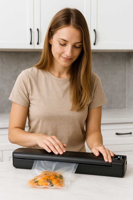 ZESTAW Zgrzewarka próżniowa pakowarka do pakowania żywności automat