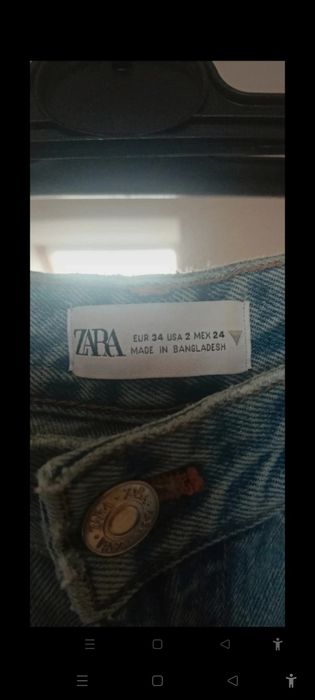Jeansy szerokie zara roz 34/xs