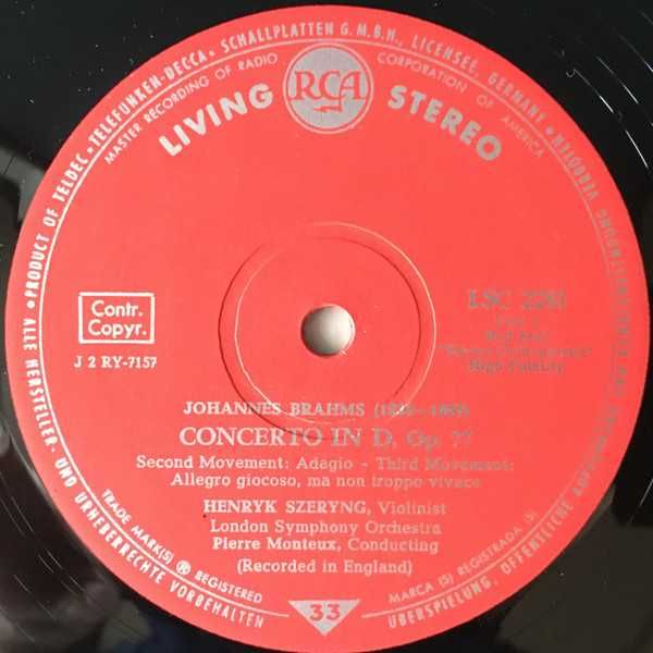 Brahms - Szeryng, Monteux, London Symphony Orchestra Violin Concerto