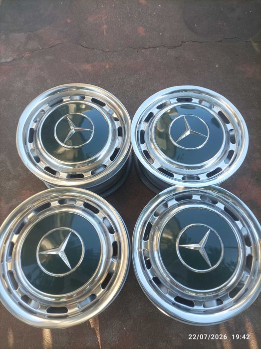 Tampoes roda Mercedes Classicos jantes 14 em inox como novos