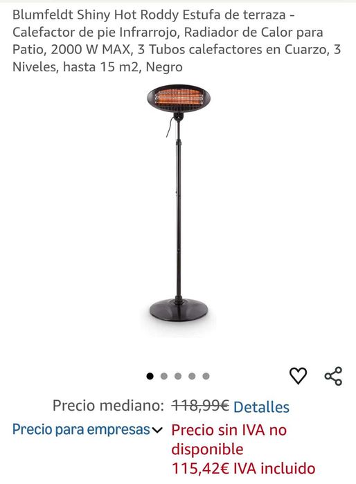 Aquecedor Blumfdeldt outdoor 2000w aquecimento jardim terraço