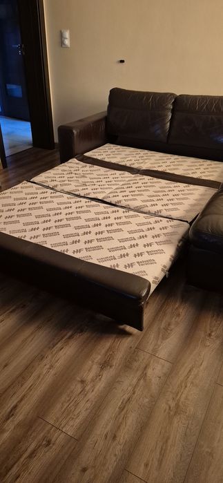 Narożnik Helvetia Furniture prawy, skóra naturalna