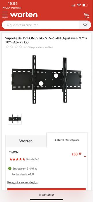 Suporte Parede Ajustável para TV - FoneStar