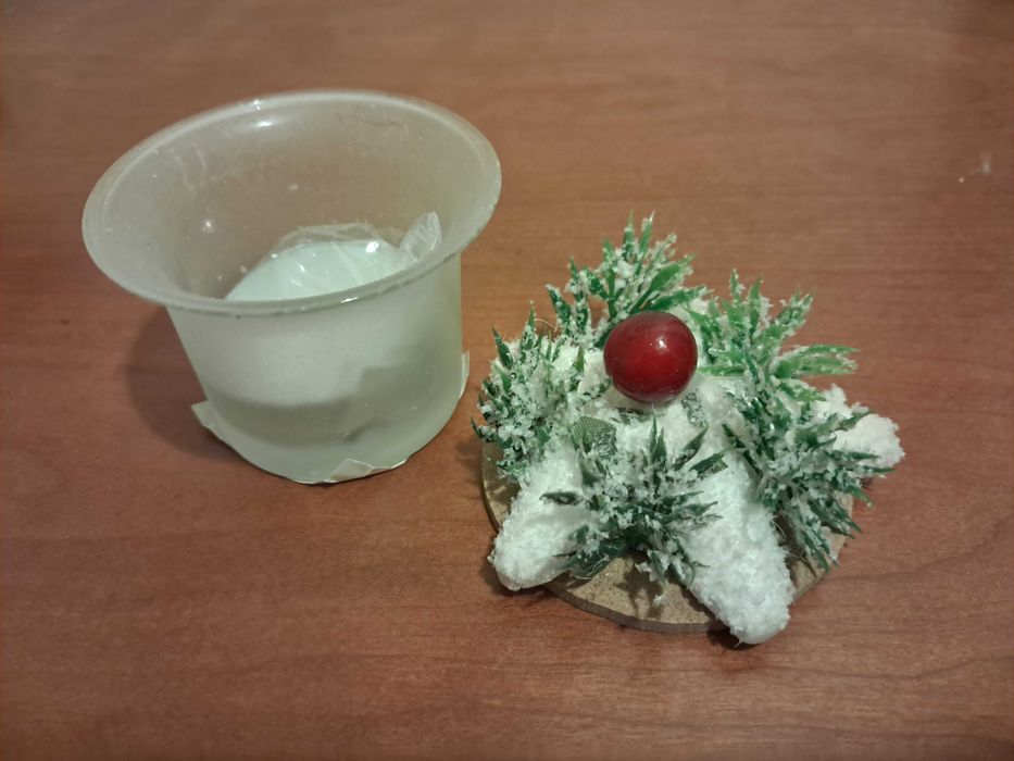 Castiçal Vidro com vela