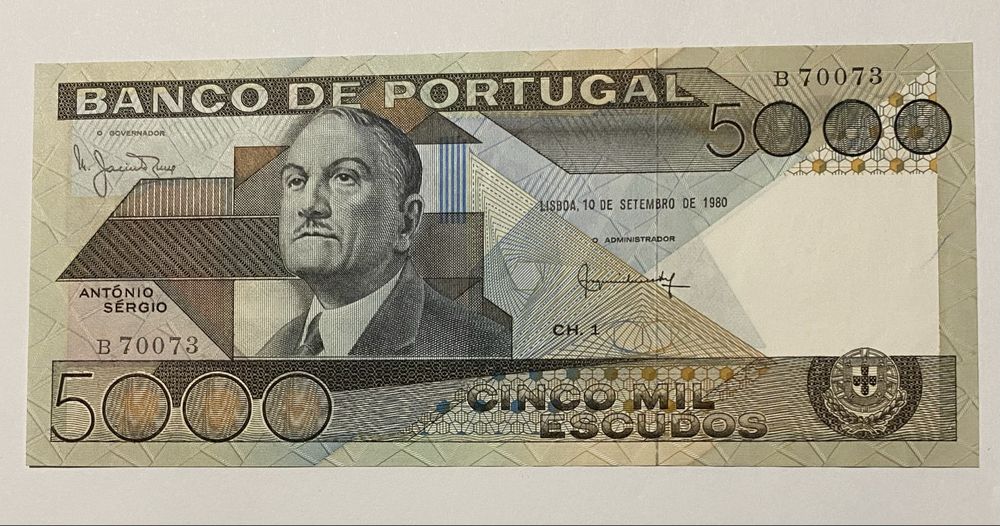 Nota 1112 - Cinco Mil Escudos 1980